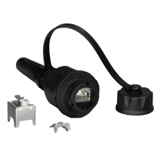 BNET CAT 6A IP67 FTP MODULE JACK WITH SR INDUSTRIAL/OUTDOOR TYPE BLACK