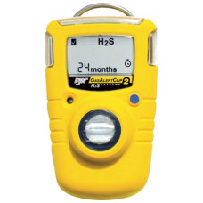 BW Clip, 2-Year Detectors - Hydrogen Sulfide (H2S) Single Gas Detector low alarm 5ppm  High alarm 10 ppm